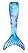 Fin Fun Limited Edition Mermaid Tail for Swimming for Girls and Kids with Monofin, 10, Watercolor Waves