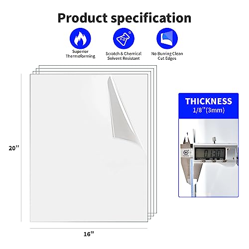 Image of Art3d Plexiglass Sheets, Clear & Flexible, 2-Pack of 16 x 20 inch