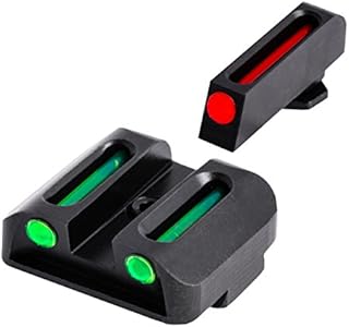 Truglo Fiber-Optic Front and Rear Handgun Sights for Glock Pistols, Glock 17 / 17L, 19, 22, 23, 24, 26, 27, 33, 34, 35, 38, and 39, Black, One Size (TG131G1)