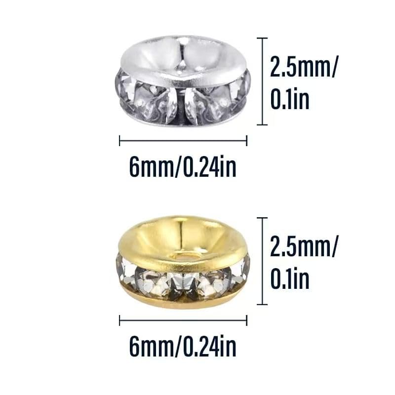 50 piezas Cuentas de Cristal 6mm Multicolor para Pesca miniatura 2