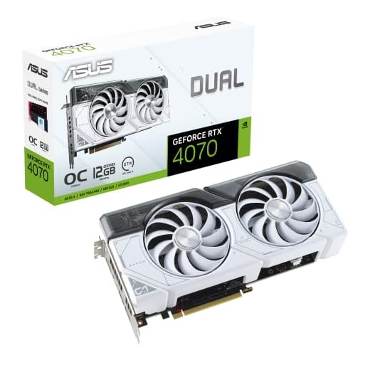 ASUS Dual GeForce RTX™ 4070 White OC Edition 12GB GDDR6X (PCIe 4.0, 12GB GDDR6X, DLSS 3, HDMI 2.1, DisplayPort 1.4a, design de slot 2.56, design de ventilador Axial-Tech, tecnologia 0dB e mais)