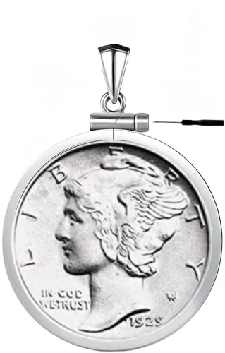 Geruibi Sterling Silver 10 Cent Border Screw Top Coin Border is suitable for 18mm diameter 1.45mm...