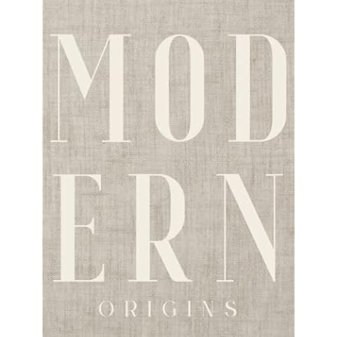Modern Origins: Thick Decorative Book | Photographed Linen Fabric Book | Almost 2 Inches Thick | Display Book For Staging and Stacking Interior Design | Faux book for decoration Cover