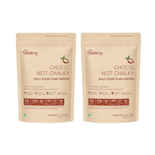 Image of Daily Scoop Plant Protein for Women, 25 g Vegan Protein with Vitamins & Herbs, Chocolate Flavor, 500 g (Pack of 2)