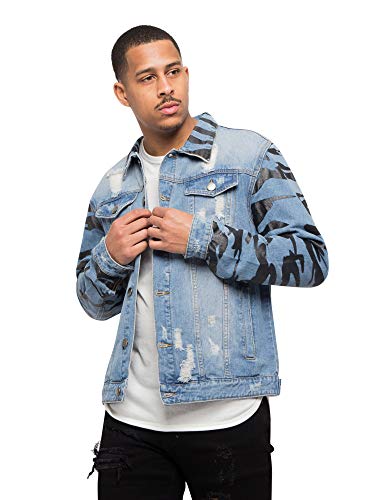 Image of VICTORIOUS Men's Distressed Denim Jacket