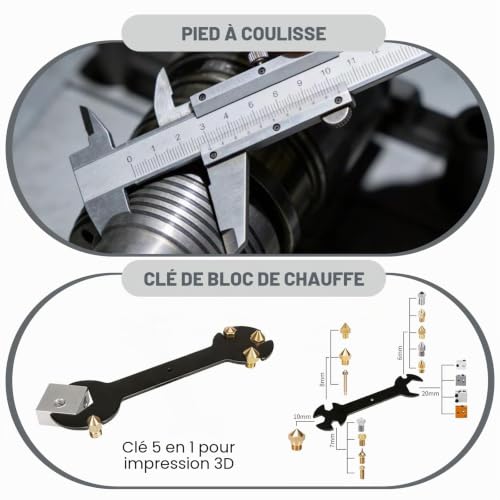Kit d'outils pour imprimante 3D avec Aiguilles de Nettoyage, 70PCS Accessoires pour Imprimante 3D avec Kit Outils d'enlèvement, Couteau de réparation, Accessoires d'imprimante 3D – vue 9