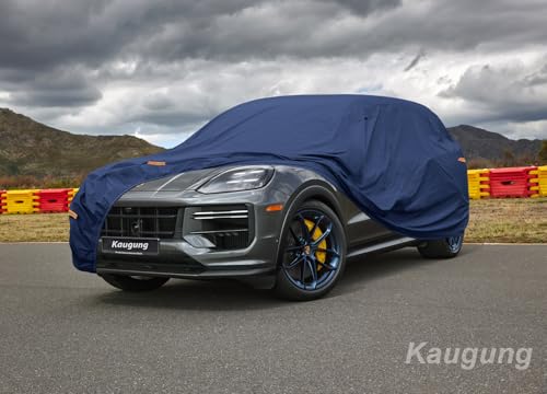 Image of Kaugung Custom Fit Car Cover for Porsche Cayenne SUV & Coupe (Base, S, GTS, Turbo, E-Hybrid), Heavy Duty Waterproof All Weather Outdoor Protection, Breathable Large Luxury SUV Cover