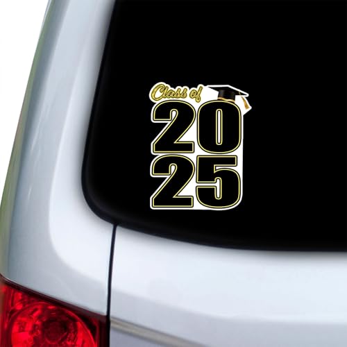 Image of Best Die Cut Congratulations Class of 2025 Graduation Auto Decal Bumper Sticker Vinyl Decal for Car Truck Van RV SUV Window Laptop