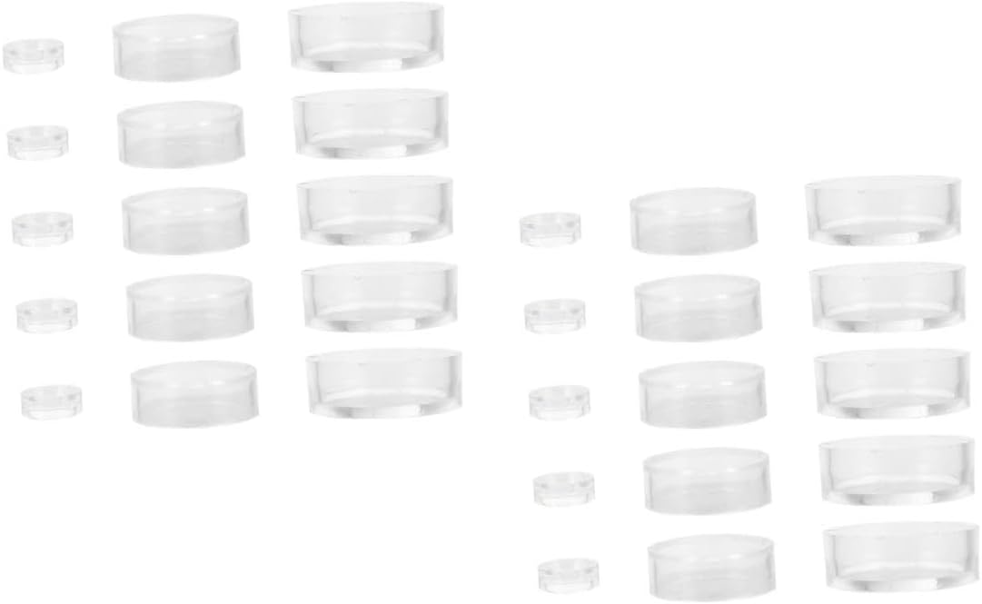 YARNOW 32sets Baseball Ring Holder Display Stand Acrylic Softball Displays Home Office