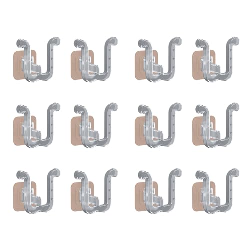Xinsheinelry 12pcs Self-Adhesive Slipper Rack No-Punching Wall Mounted Shoes Storage Rack Drying Hanger Bathroom Shoe Hook Decoration