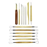 13-pc Ceramic Pottery Sculpting and Modeling Tool Set Bundle