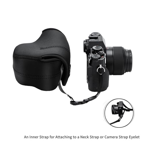 JJC Fundas para Fuji Fujifilm X-T30 X-T20 X-T10 X-T100 X-A5 + XC 15-45mm PZ/XF 35mm f2 R/XF 18mm f2 R Objetivo, para Olympus E-M10 Mark II + 14-42mm Objetivoo - imagen 6
