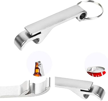 2 Pcs Bottle Opener Keychain, Bottle Opener Keyring, Mini Bottle Openers Keys, for Daily Use and Gift