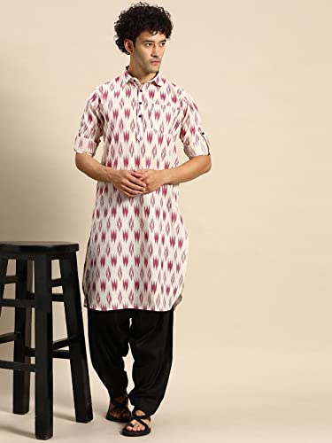 Image of Rajubhai Hargovindas Men's Festive Cotton Pathani Kurta