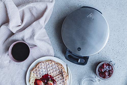Wilfa TRADITION Single S Waffeleisen – Waffle Maker mit 17 cm Durchmesser, 750 Watt und Signalleuchte, silber – Bild 6