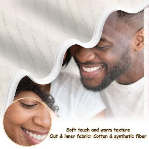 Custom Family Picture Geometric Star Heart Pattern Lavender Muslin Swaddle Blanket Breathable personalizadas para Bunny Blanket for Newborns, Infants, & Toddlers 30x40in mantitas para Bebes2