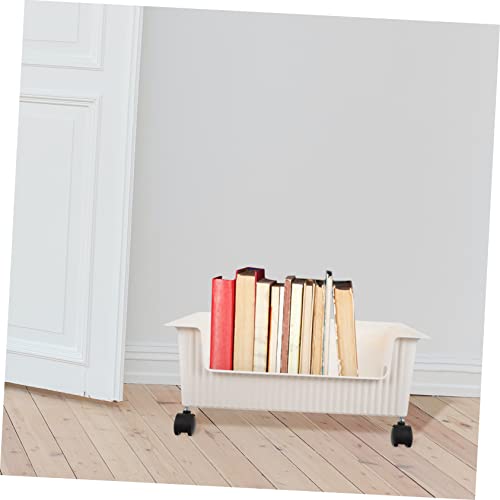Boîte à livres à roulettes avec chariot roulant polyvalent en PP - 6