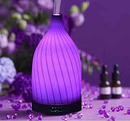 XIHADA Essential Oil Diffuser Ceramic Essential Oil Diffuser Diffusers for Essential Oils Oil Diffuser Air Diffuser Humidifier Home Fragrance Diffuser (White)