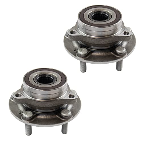 Image of TRQ Front Left and Right Wheel Bearing and Hub Assembly Set 2 Piece Compatible with 17-23 Hyundai Elantra 17-20 Elantra GT 17-22 Ioniq 19-21 Veloster 2019 Veloster N 19-22 Kia Forte 17-21 NIRO