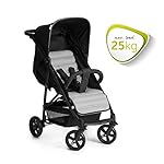 Hauck Buggy Rapid 4 bis 25 kg, Kinderbuggy Klein Zusammenklappbar, mit Liegefunktion, Höhenverstellbar, Großer Korb, Schwarz Grau