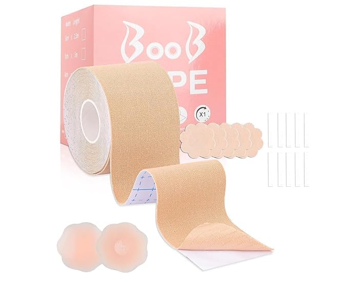 BIMSHI -Breast Lift Tape, Flix Breast Roll for Strapless Dress Nipple Tape,Waterproof Sweat-Proof,Skin Friendly Adhesive 7.5 Meter Length-image-29