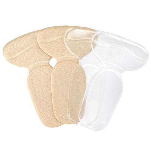Haofy Fersenpolster Gel Fersenhalter, 2 Paar Schuhe Fersenschutz Silikon Selbstklebend Ferse Schuheinlagen für Damen Herren, Antislip Einlegesohle Pumps Fersenpolster High Heels Pads Heel Grips Liner
