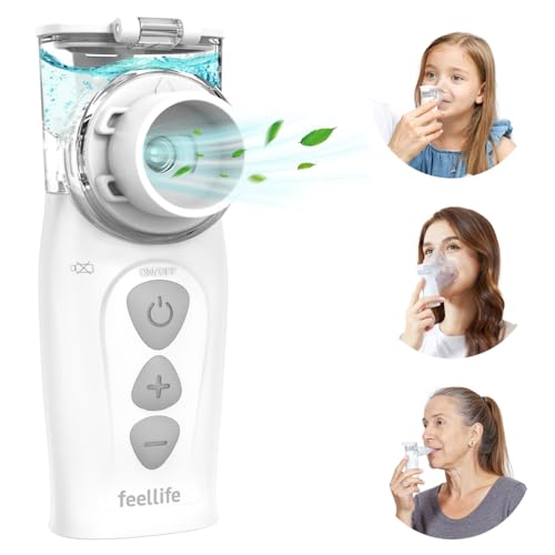 FEELLIFE Inhalator Vernebler, Inhalationsgerät für Atemwegserkrankungen wirksam, Inhaliergerät...