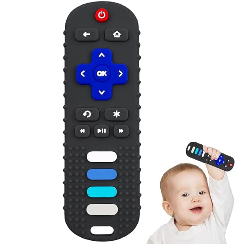 Image of YAPROMO Baby Silicone Teether Toy - Remote Control Shaped for Toddlers 6-18 Months, TV Remote Teething Toy, BPA-Free, Safe for Infants & Babies