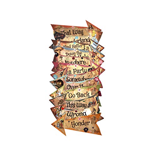 Alice in Wonderland Party Vintage Style Arrow Signs/Mad Hatters Tea Party Props Pack of 12 Signs
