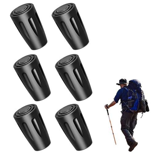 6 Stück Nordic Walking Stöcke Gummipuffer, Walking Stöcke Gummipuffer, Gummipuffer Nordic Walking Stöcke, Gummipuffer Für Wanderstöcke, Für Wanderstöcke Ersatz Gummi Puffer