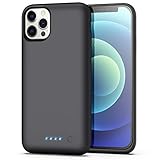 【Tecnología avanzada Sync-through】 Puede cargar simultáneamente su cargador de teléfono y iPhone 12/ iPhone 12 Pro, sincronizar fácilmente sus datos de iphone a su Macbook, PC o computadora portátil sin tener que quitar la funda de la batería; También puede acceder al altavoz del teléfono, al botón de la cámara y más sin quitar la funda de batería
