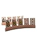GrowUpSmart Set of 4 Wooden Playing Card Holders in Curved Design - 14" Size for Kids, Adults and Seniors Alike
