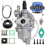 43cc 47cc 49cc Carburetor PZ13 13mm 44-6 Carb for 2 Stroke Mini Kids Pocket Pit Dirt Bike Go Kart Moped ATV Quad with Spark plug Cable Gaskets Stack kit