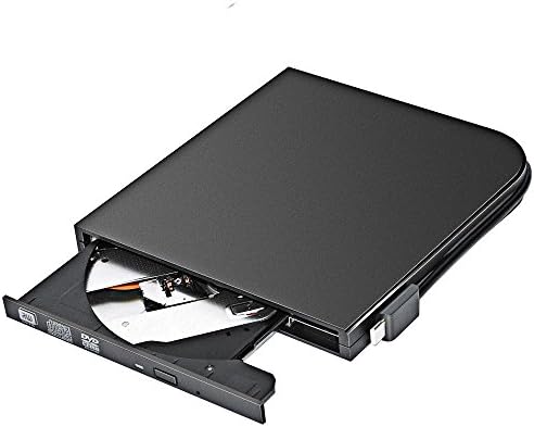 Slim External Type-C DVD RW, USB External DVD Burner with Type C & Type A Port, Portable Optical Drive CD DVD Writer/Rewriter/Player for Windows XP/2003/Vista/Wins7/8/10 Linux Mac 10 OS