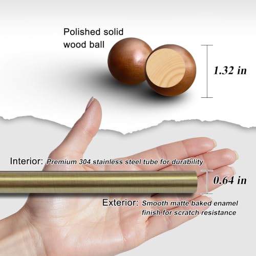 Image of Quilt Hanging Rod 32-76 inch Heavy Duty Telescopic Wall Tapestry Hanger Pole