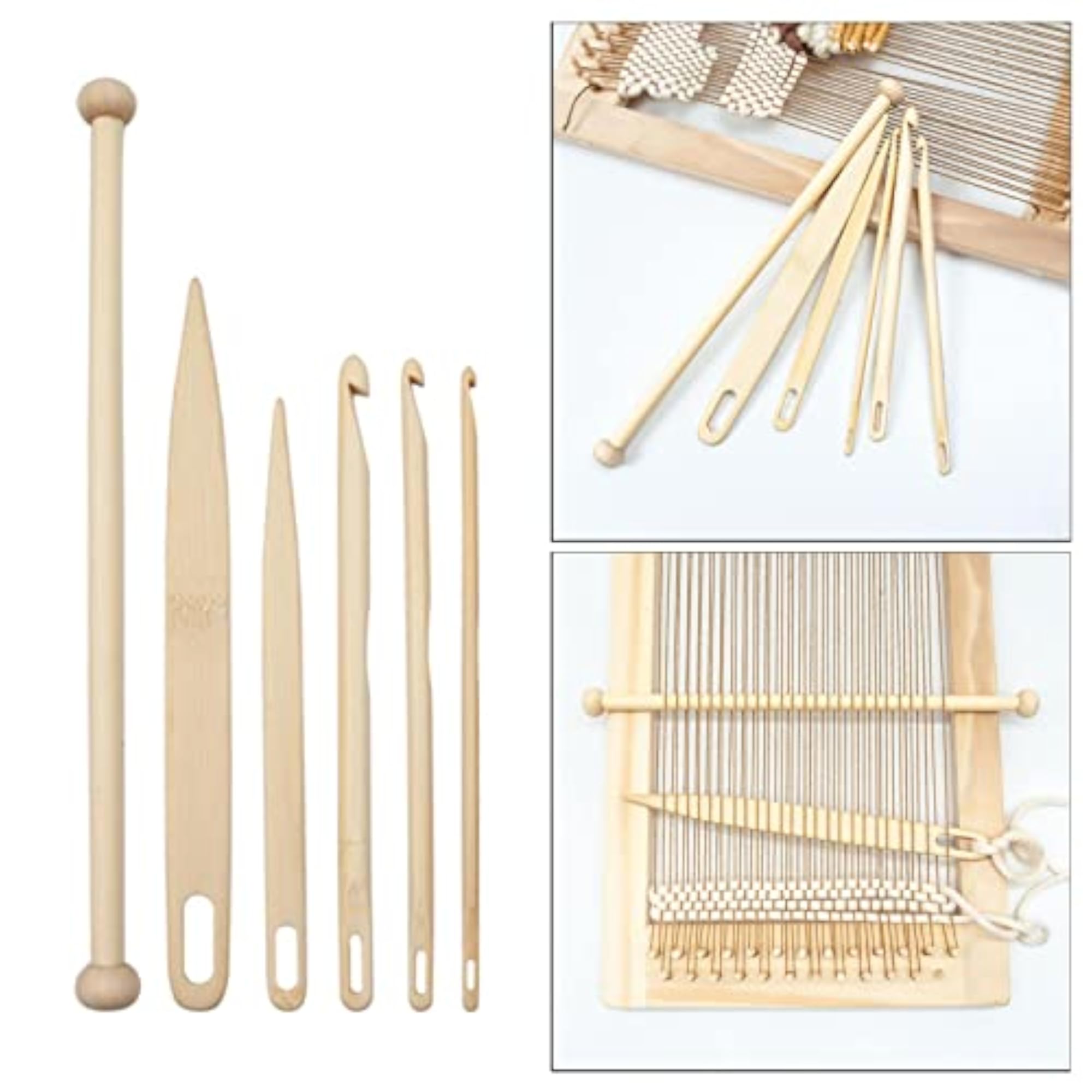 5pcs/6pcs Weaving Tools Knitted Crochet Needle Set for Rug 6 Pieces