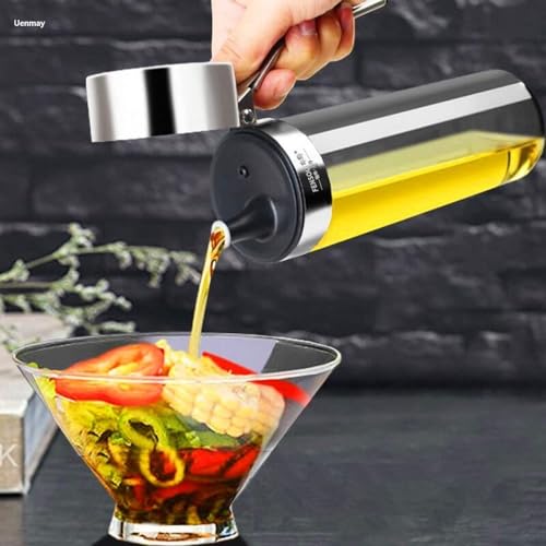 Botella de aceite comestible y salsa de soja en vidrio de 450 ml antipolvo 5