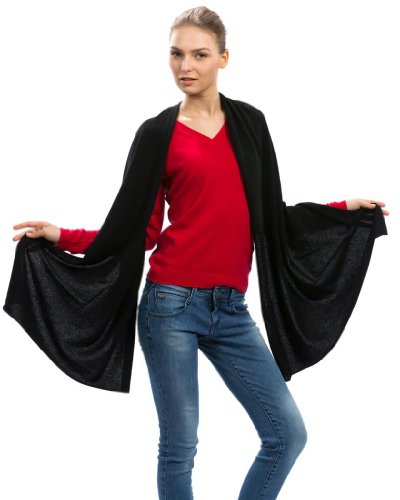 Cashmere Scarf Wrap - 100% Cashmere - by Citizen Cashmere (Black) (43 500-02-09)