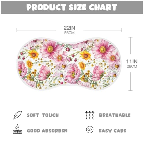 xigua Yellow Flowers Baby Burp Cloths for Newborn Boys and Girls 1 Pack, Soft & Absorbent Cotton Baby Burp Cloth, Baby Washcloths, Newborn Towel, Burp Rags4