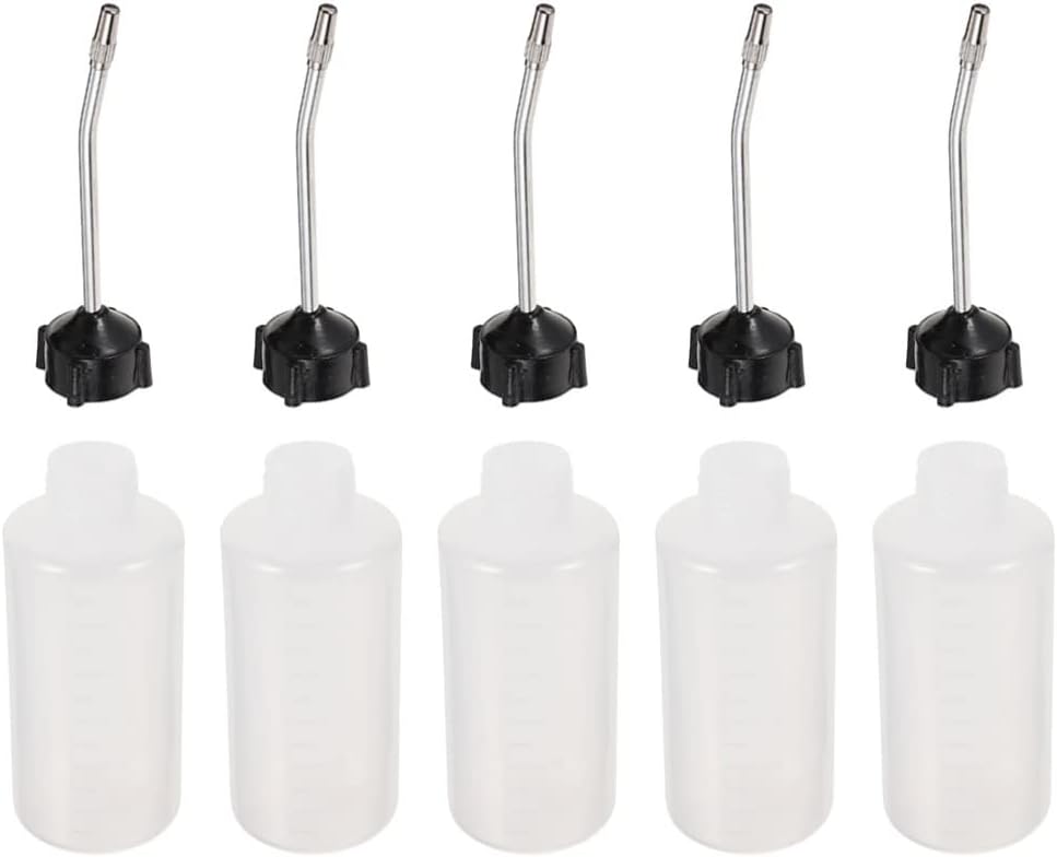 JOPESA Oil Spout Plastic Squeeze Bottles with Stainless