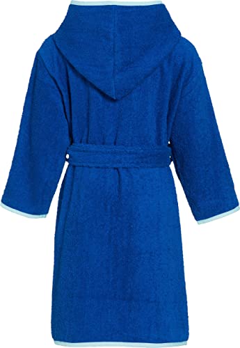 Playshoes Unisex Kinder Frottee-bademantel Morgenmantel, Hai, 110-116 EU