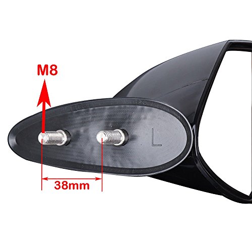 Spauto Yamaha Waverunner Vx Mirror Left Hand Side, Lh Vx110 Deluxe Sport Cruiser Mirror (Black, F1S-U596B-10-00) #TOP3