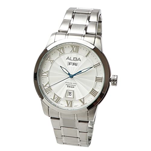 SEIKO セイコー ALBA アルバ ホワイトサンビーム AV3275X1 クォーツ メンズ ステンレス ビジネス アナログ 曜日 日付 デイデイト カレンダー 時計 腕時計 男性