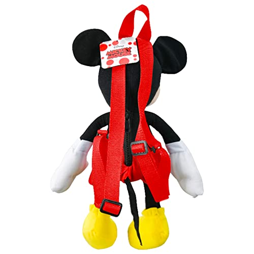 Mickey Mouse Backpack Plush Set - Mickey Mouse Plush Backpack Bundle with Mickey and Minnie Mouse Stickers | Mickey Mouse Backpack for Toddler Boys3
