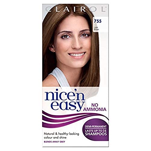 Clairol Nice'n Easy No Ammonia Hair Dye, 755 Medium Light Brown