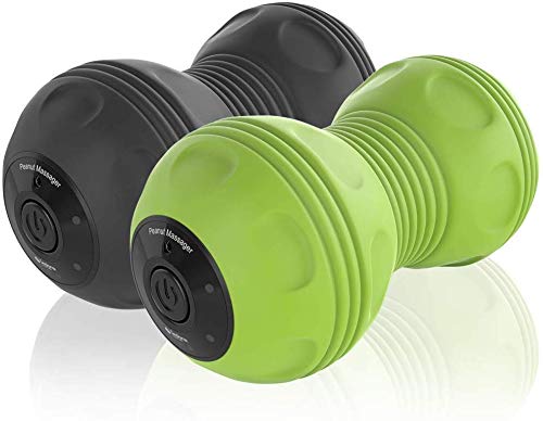 Sedona, 4-Speed Vibrating Massage Ball, Electric Rechargeable Portable Peanut Dual Foam Roller for Deep Tissue Recovery, Pain Soreness Myofascial Acumobility for Hips Feet Arms Back Neck Waist, Green - Thumbnail 4