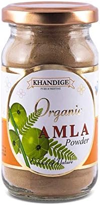 Khandige Organic Usda Certified Fresh Amla Powder (Indian Gooseberry/Emblica Officinalis/Amla Churna)-250 Gm