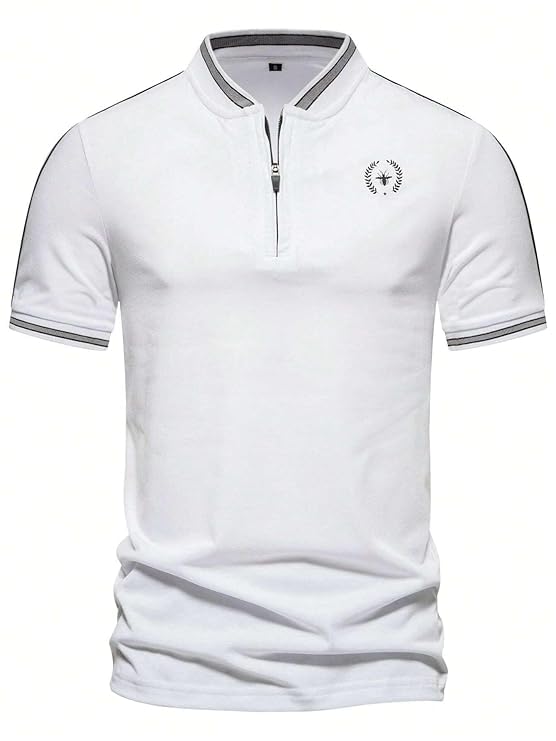 Image of Men's Solid Cotton Rich Polo T Shirt | Collar Tshirts | Half Sleeves | Plain-Regular Fit (Available in Plus Size and Combo Pack of 2)
