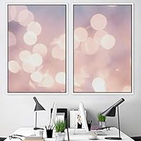 2 Piece Framed Canvas Wall Art Colorful Art Lights Canvas Prints Home Artwork Decoration for Living Room,Bedroom - 16
