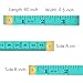 Akstore 12 PCS Soft Tape Measures Double-Scale 60-Inch/150cm Soft Tape Measure Ruler Bulk for Sewing Tailor Cloth,Medical Measurement,Body Measurements (Multicolors)